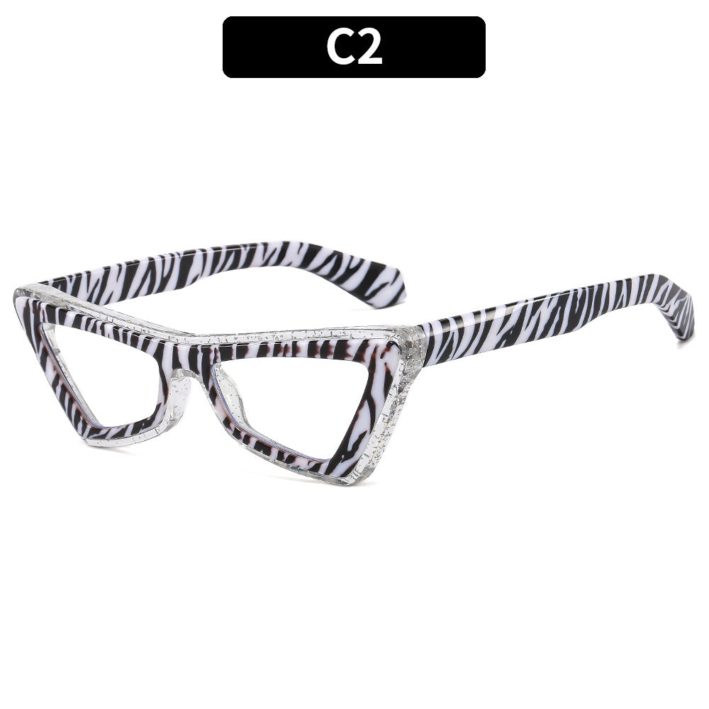 Gafas de sol de PC de Light PC con espejo de gato triangular triangular
